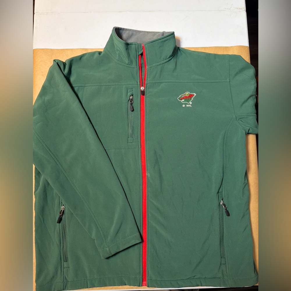 Minnesota Wild NHL Men's XL Full-Zip Soft Shell Jacket Green